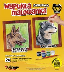 Piešimo rinkinys Mirage Hobby Dogs German Shepherd & Rottweiler, įvairių spalvų