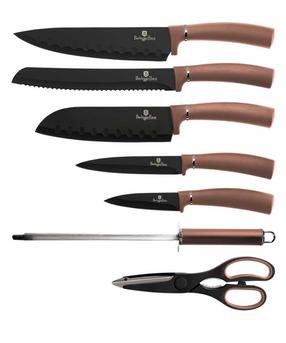 Virtuvinių peilių komplektas Berlinger Haus Metallic Line Rose Gold Edition BH-2561, 8 vnt.