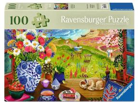 Dėlionė Ravensburger Seaside Window View, 21.8 cm x 29.5 cm, 100 vnt., įvairių spalvų