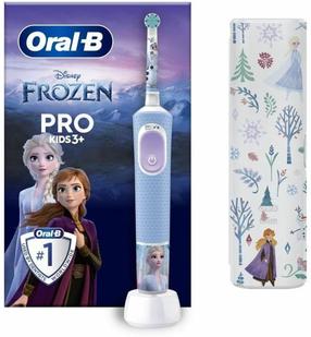 Elektrinis dantų šepetėlis Oral-B Vitality Pro Frozen, balta sp./žydra sp.