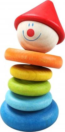 Lavinimo žaislas Classic World Clown Rattle, 9.3 cm, įvairių spalvų