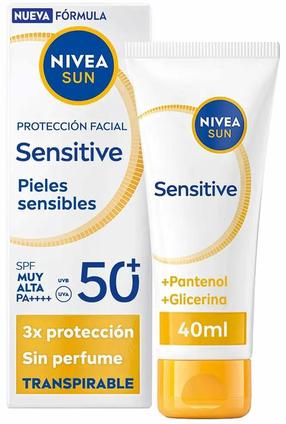 Krēms iedeguma kopšanai sejai Nivea Sun Sensitive SPF50+, 40 ml