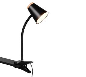 Настольная лампа с зажимом Reality Pongo, LED, 4.5Вт, черный цв./черный цв.
