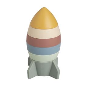 Tornis ir raķete Babys Only Stacking, 14 cm, daudzkrāsaina