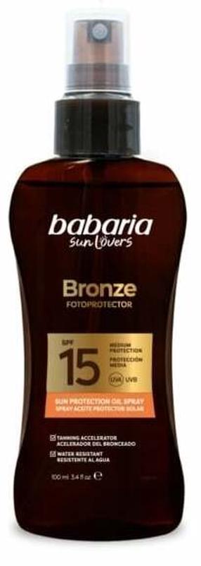 Priemonė įdegio priežiūrai kūnui Babaria Sun Lovers Bronze SPF15, 100 ml