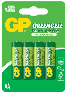 Baterijas GP Greencell, AA, 1.5 V