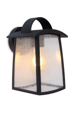 Sieninis lauko šviestuvas Lutec Kelsey 5273601012, 40W, E27, IP44, juoda sp., 17 cm x 26 cm