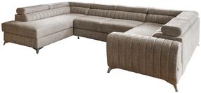 Kampinė sofa Louis Marte 20, šviesiai ruda sp., kairinė, 202 x 347 cm x 92 cm