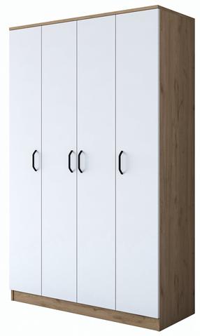 Riidekapp Kalune Design BA116 - 2247, valge v./pähklipuu v., 47.3 cm x 120 cm x 190.8 cm