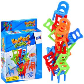 Stalo žaidimas Balance Chairs, įvairių spalvų