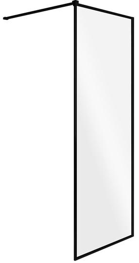 Dušo sienelė Besco Toca 110, 110 cm x 190 cm, skaidri sp./juoda sp./skaidrus