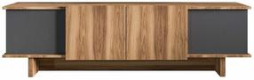 Televizoriaus spintelė Kalune Design Diana, antracito sp./riešuto sp., 33 cm x 180 cm x 50 cm