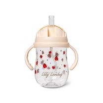 Gertuvė su silikoniniu šiaudeliu Vanilla Copenhagen Tritan Ladybug, 300 ml, 6+ mėn., plastikas, skaidri sp./raudona sp.
