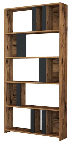 Pastatoma lentyna Kalune Design Lima 845HCT3640, antracito sp./riešuto sp., 180 cm x 90 cm x 20 cm