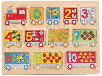 Medinė dėlionė Pareto Centrs Number Train