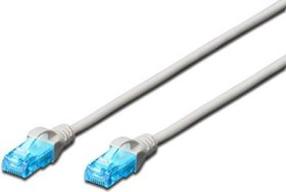 Tīkla kabelis Digitus Cat5e U/UTP DK-1512-010 RJ-45, RJ-45, 1 m, pelēka krās.