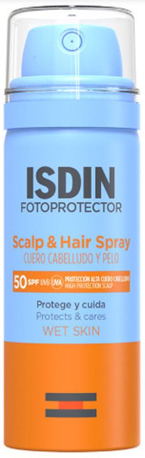 Izsmidzināms līdzeklis iedeguma kopšanai matiem/galvas ādai Isdin Fotoprotector SPF50, 50 ml