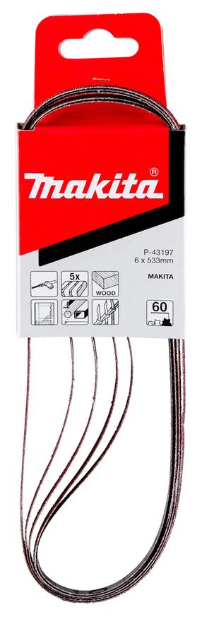 Lihvimislint Makita P-43197, 60, 53.3 cm x 0.6 cm, 5 tk