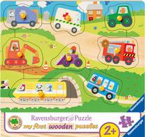Medinė dėlionė Ravensburger My First Wooden Favourite Vehicles 036844