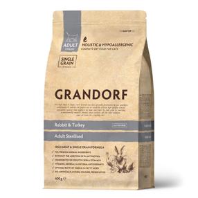 Kuiv kassitoit Grandorf GDCD0340, küülikuliha/kalkun, 0.400 kg