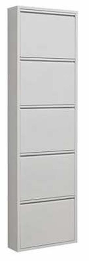 Batų spintelė Fly 5K, balta, 50 cm x 15 cm x 169.5 cm