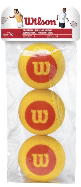 Tenisa bumbiņu komplekts Wilson Starter Foam WRZ258900, sarkana krās./dzeltena krās., 3 gab.