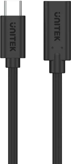 Kabelis Unitek USB-C male - USB-C female C14086BK-1M USB-C male, USB-C female, 1 m, juoda sp.