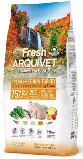 Kuiv koeratoit Arquivet Fresh, kalaliha/kalkun, 10 kg