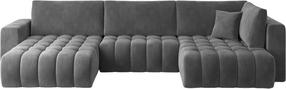 Kampinė sofa Bonito Sola 6, tamsiai pilka sp., kairinė, 170 x 340 cm x 92 cm