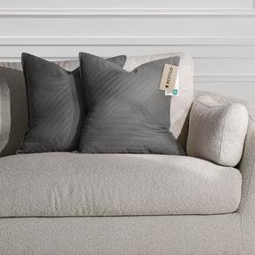 Dekoratyvinės pagalvėlės užvalkalas Restilo Softa, nerūdijančiojo plieno, 45 cm x 45 cm, 2 vnt.