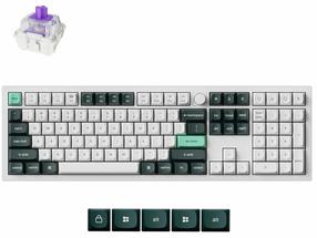 Belaidė kompiuterio klaviatūra Keychron Q6 HE Q6H-P1 Gateron Double-Rail Magnetic Nebula, EN, balta sp.