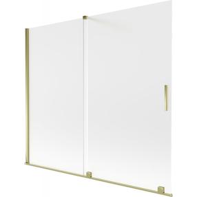Dušas siena Mexen Velar, 180 cm x 150 cm, caurspīdīga krās./zelta krās./matēta faktūra