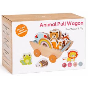 Игрушка на веревочке Animal Pull Wagon, 15.5 см, многоцветный, 8 шт.