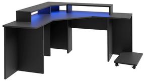 Kampinis rašomasis stalas Forte Tezaur Left / Right, 160 cm x 72 cm, 91 cm, juoda sp.