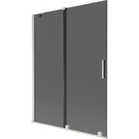 Dušo sienelė Mexen Velar, 130 cm x 150 cm, grafito sp./matinio nikelio sp./grūdintas