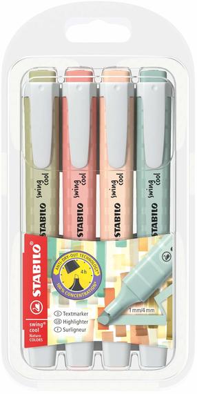 Текстовый маркер Stabilo NatureColors, 1 - 4 мм, многоцветный