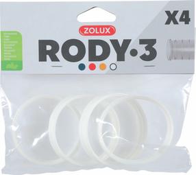 Savienotājs grauzēju būrim Zolux Rody 3 Connection Rings, 6 cm, balta krās.