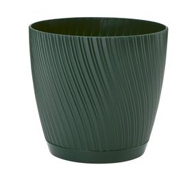 Puķu pods Form Plastic Mika Eco 4540-075, plastmasa, Ø 12.8 cm, zaļa krās.