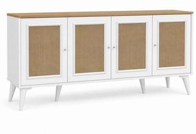 Konsolinis staliukas Kalune Design Mount, ąžuolo sp./balta sp., 41 cm x 180 cm x 80 cm