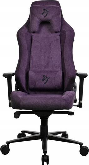Spēļu krēsls Arozzi Vernazza Soft Fabric, 50 x 53 x 143 cm, violeta krās.