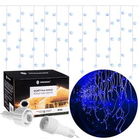 Lempučių girlianda Springos 5907719412757, 10.5 m, mėlyna sp., 200 LED