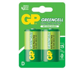 Elementai GP Batteries Greencell D, R20, 1.5 V