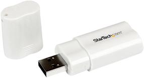 Adapteris StarTech USB to Stereo Audio Converter ICUSBAUDIO Jack 3.5, USB Type A, balta sp.