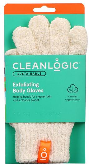 Pesemiskinnas Cleanlogic Sustainable Exfoliating, 21 cm x 14 cm, valge v.