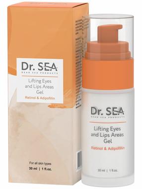 Acu gēls Dr. Sea Lifting Eyes And Lips Areas Gel Retinol & Adipofillin, 30 ml