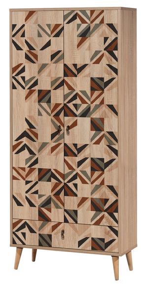 Spinta Kalune Design City Triangle, įvairių spalvų, 45 cm x 80 cm x 190 cm