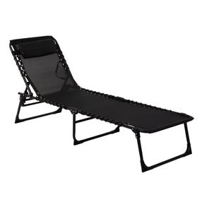 Lauko gultas Patio Toluca, juoda sp., 188 cm x 56 cm x 30 cm