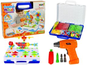 Konstruktora komplekts ar skrūvgriezi Lean Toys 4in1 Creative Mosaic, 237 gab., daudzkrāsaina