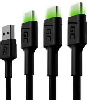 Kaabel Green Cell USB - USB-C 3pcs USB, USB-C, 2 m, must v.