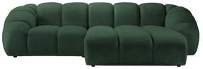Kampinė sofa Micadoni Home Diana Bub12, žalia sp., dešininė, 294 x 182 cm x 72 cm